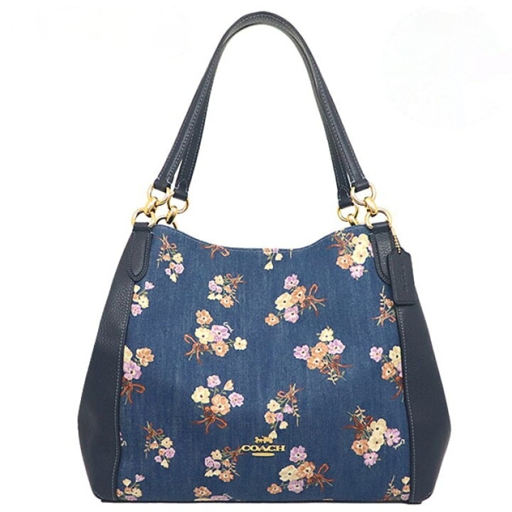 Coach Hallie Floral Painted Shoulder Bag NWOT